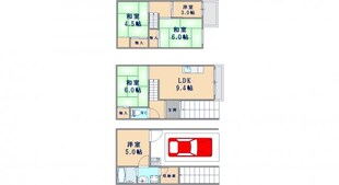 住吉区千躰2丁目戸建の物件間取画像